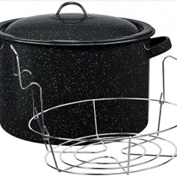 Granite Ware Enamel on Steel  Water Bath Canner with lid 11.5-Quart - Black