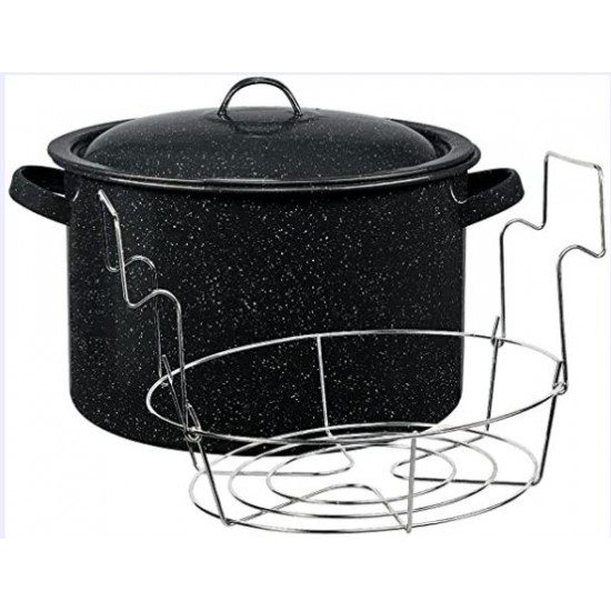 Granite Ware Enamel on Steel  Water Bath Canner with lid 11.5-Quart - Black