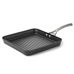 Aluminum Nonstick Cookware, Square Grill Pan, 11-inch, Black