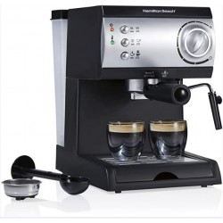 Hamilton Beach Espresso Machine with Steamer - Cappuccino, Mocha, & Latte Maker