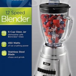 Oster 12-Speed Blender with 6-Cup Glass Jar