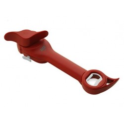 Can Opener with Auto Safety Master for Bottles and Jars - Red