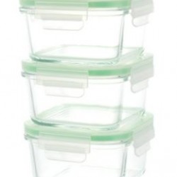 Square Glass Food Storage - 17 oz - 3 pc