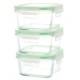 Square Glass Food Storage - 17 oz - 3 pc