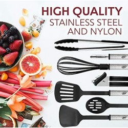 Nylon and Stainless Steel Non-Stick and Heat Resistant Cooking Utensils -24 pcs