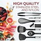 Nylon and Stainless Steel Non-Stick and Heat Resistant Cooking Utensils -24 pcs