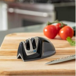 KitchenIQ Edge Grip 2-Stage Knife Sharpener - Black