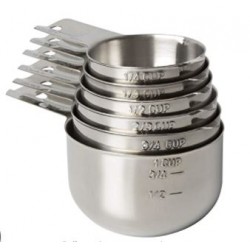 Measuring Cups Stainless Steel Stackable Set - 6 Piece 