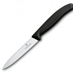 Swiss Classic Paring Knife with Straight Blade with Spear Point - Black Victorinox 4-Inch