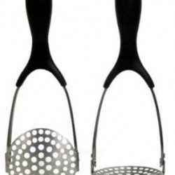 Stainless Steel Potato Masher - Black