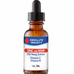 Absolute Immunity - ZINC Liquid Concentrate with Hemp Extract, Vitamin C, Vitamin B 1oz