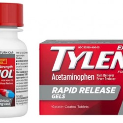 Tylenol Extra Strength Acetaminophen Rapid Release Gels, Pain Reliever & Fever Reducer, 100 ct