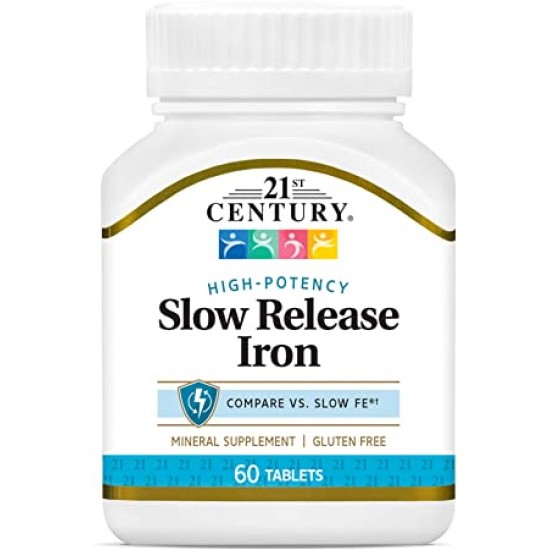 21st Century Slow Release Iron Tablets, 60 Count