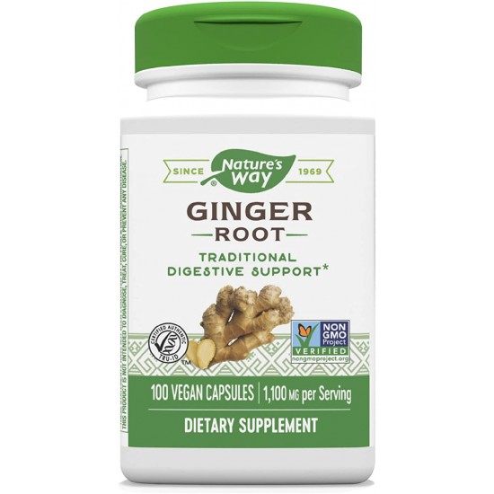 Nature's Way Premium Herbal Ginger Root, 1,100 mg per serving, 100 VCaps