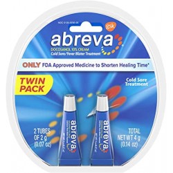 Abreva Treatment for Cold Sore/Fever Blister, 2g (Pack of 2)