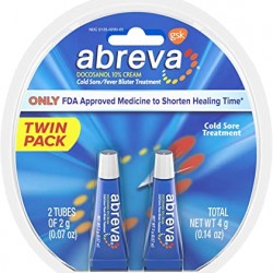 Abreva Treatment for Cold Sore/Fever Blister, 2g (Pack of 2)