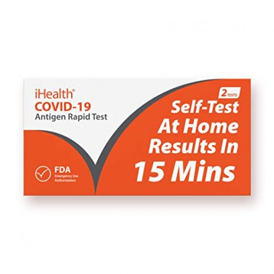 iHealth COVID-19 Antigen Rapid Test, 2 Tests per Pack