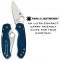 Spyderco Para 3 Lightweight Signature Folding Utility Pocket Knife with 2.92" Blue