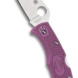 Spyderco Endura 4 Lightweight Signature Knife with 3.80" VG-10 Steel Blade and Purple FRN Handle - PlainEdge